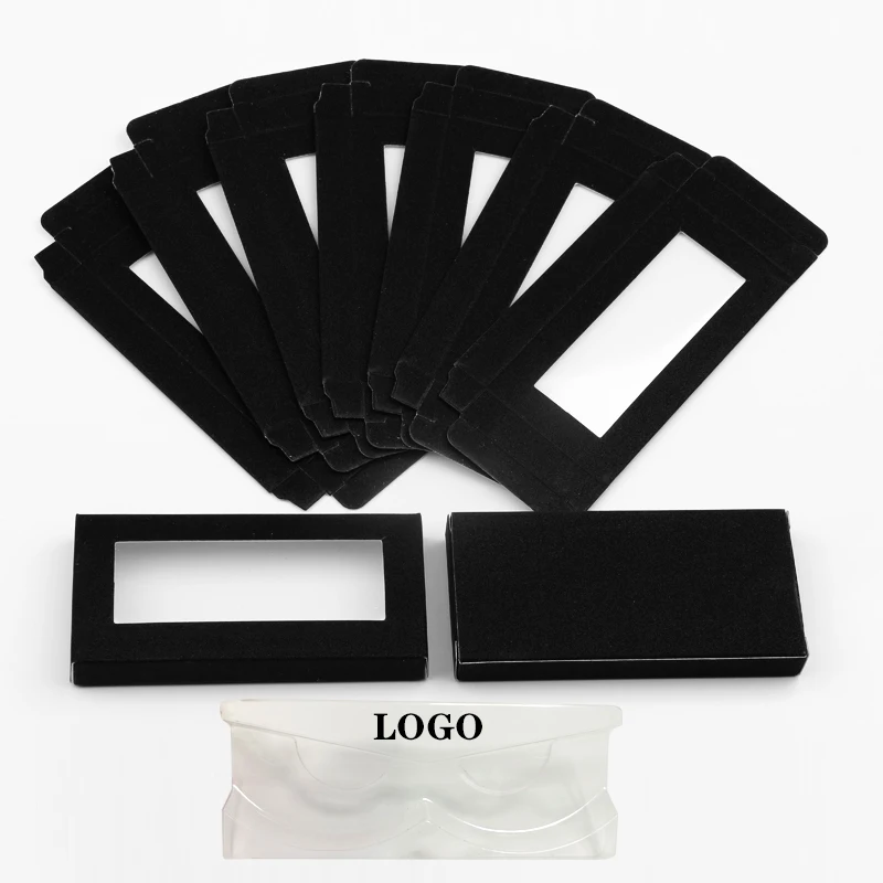 100-10Pcs Lash Boxes Packaging with trays Lashes Box Cases Custom Logo Mink Lash Pack Wholesale False Eyelashes DIY Packages Box