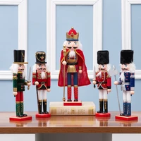 wooden nutcracker soldier figurines ornaments 30cm nutcracker puppet desktop crafts kids gifts christmas home decorations