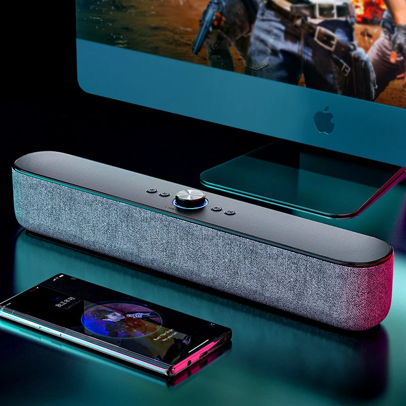 

Aiwu private model wireless Bluetooth speaker long strip subwoofer diaphragm double horn sound hegemony computer small sound