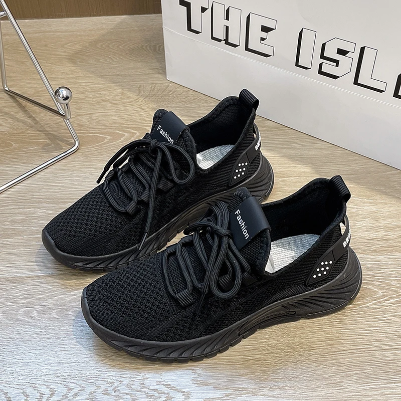 2023 New Women Breathable Running Sports Shoes Outdoor Light Comfortable Lace Up Shoe Fashion Air Cushion Casual Sneakers