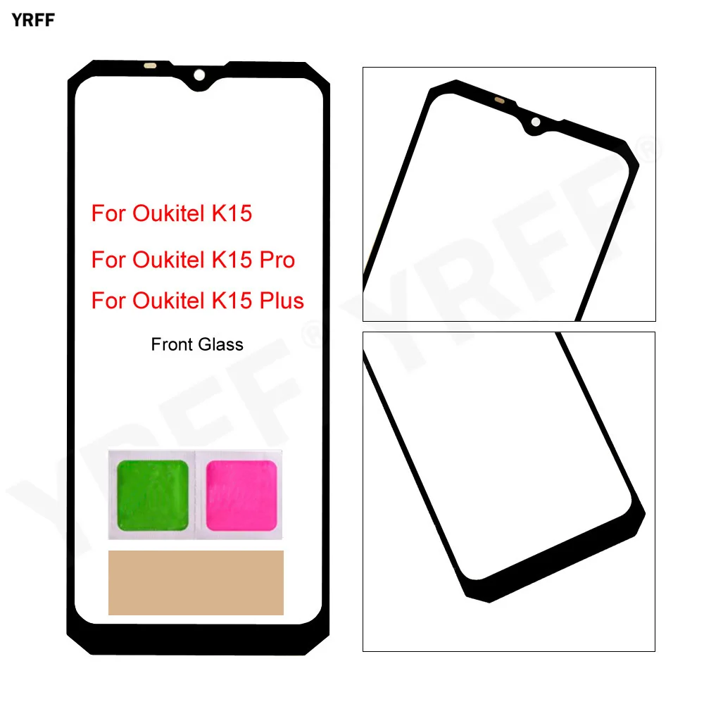 

Для Oukitel K15 Pro Новая сенсорная панель экрана для Oukitel K15 Plus Передняя стеклянная панель экрана hone запасные части для ремонта