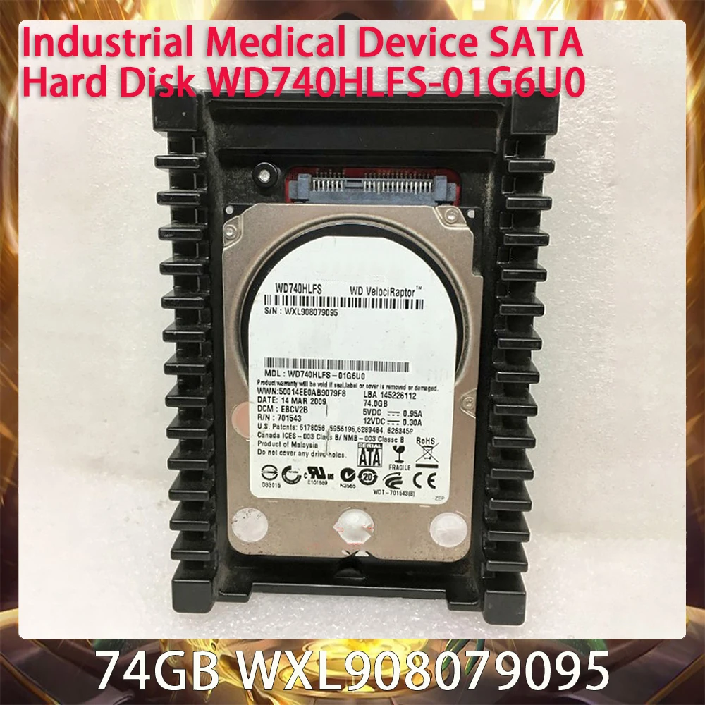 Original Industrial Medical Device SATA Hard Disk WD740HLFS-01G6U0 For Western Digital 74GB WXL908079095 Hard Drive Works OK