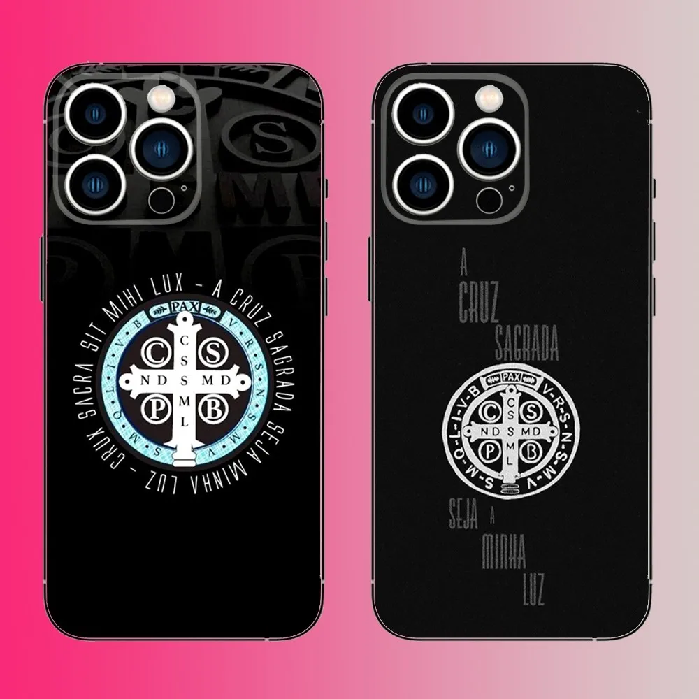 Sao Bento Benedict of Nursia Phone Case For iPhone 16 15 14 13 12 11 Pro Max Plus Mini X XS XR 8 7 6 S SE Soft Black