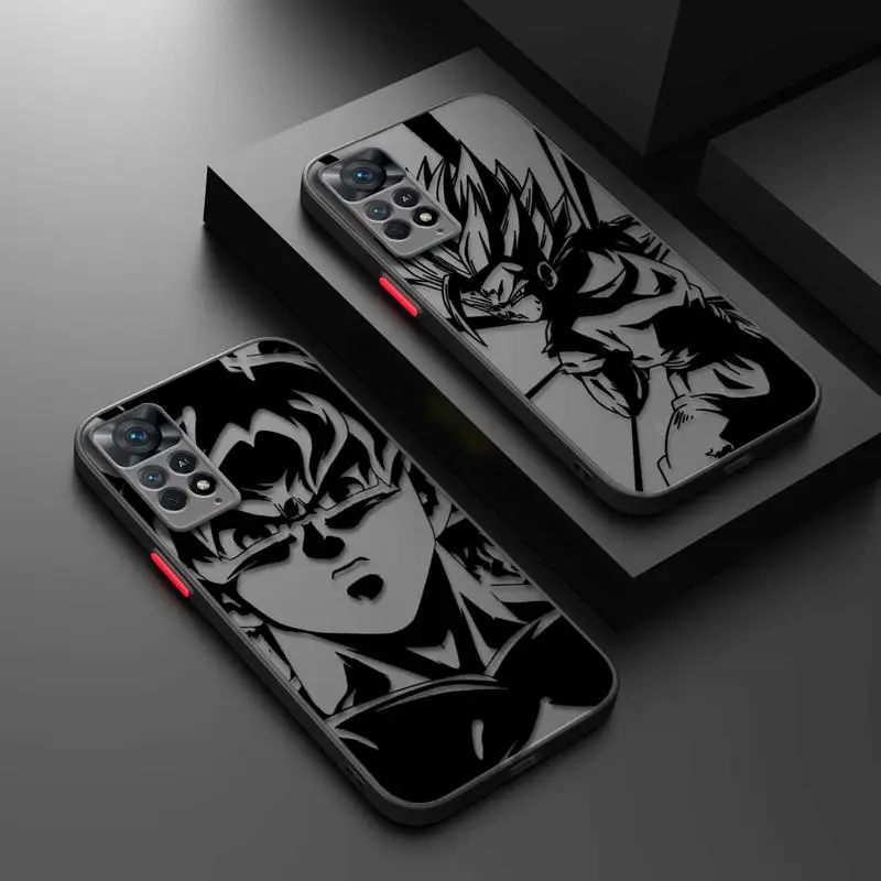 

Clear Matte Case For Xiaomi Redmi Note 12 7 8 9 8T 11T 8 10 Pro 9S 10S 11 11S Cover for Redmi 9A 9 12C K40 Comics D-Dragon Ball