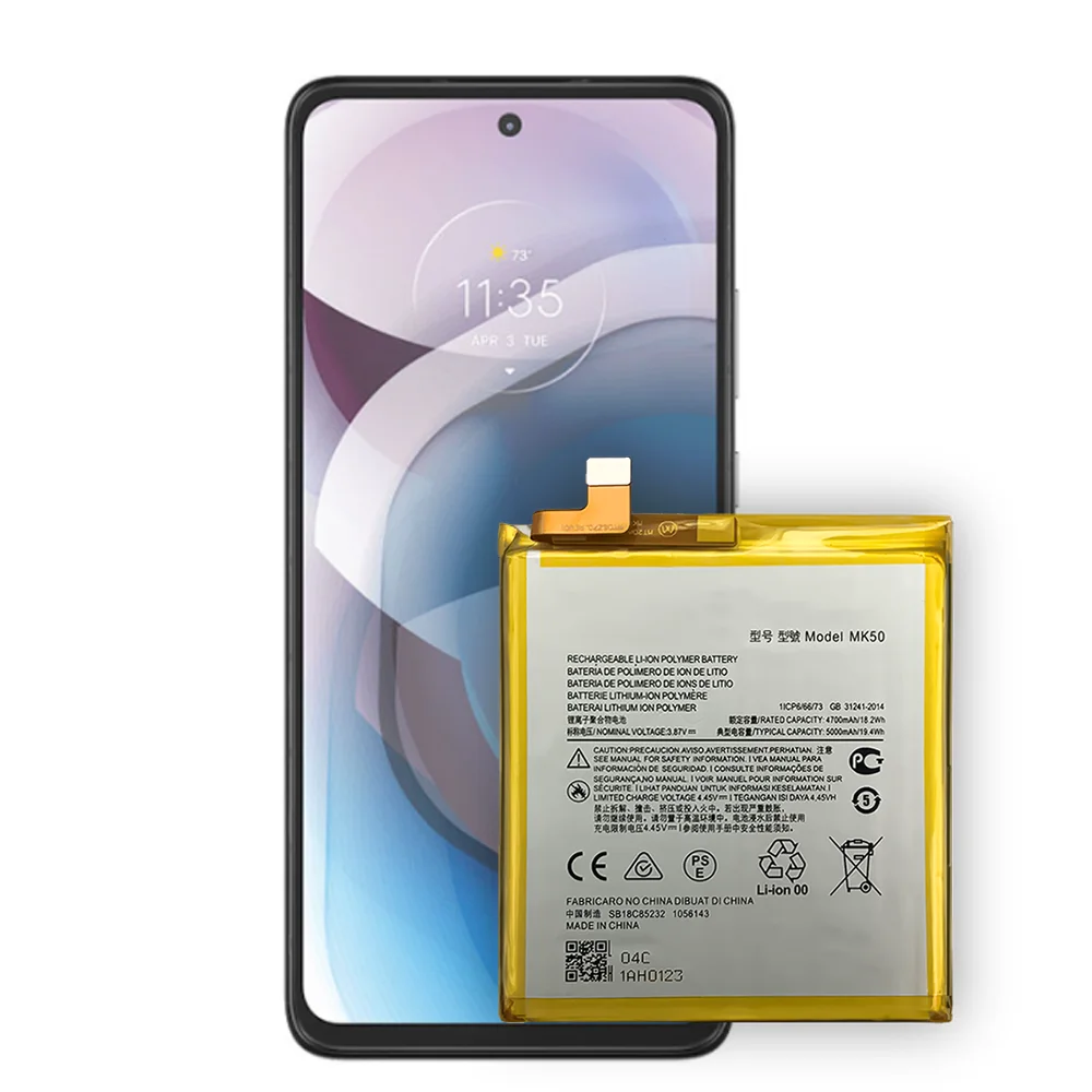 100 original new 5500mah mk50 battery for motorola moto one 5g ace mobile phone battery free global shipping