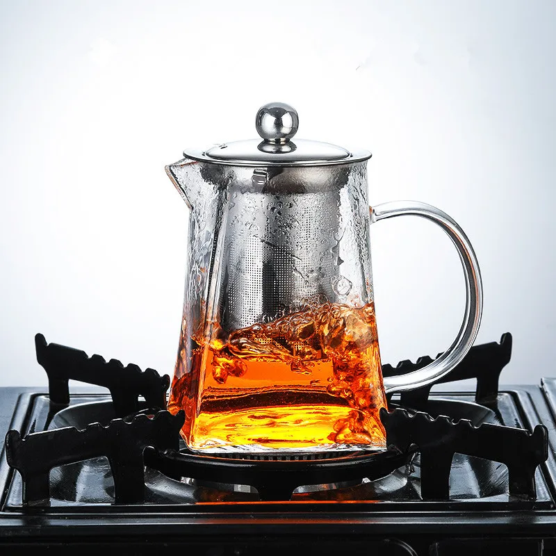 Heat Resistant Glass Teapot with Stainless Steel Tea Infuser Filter Flower Kettle Kung Fu Set Puer Oolong Hotsale | Дом и сад