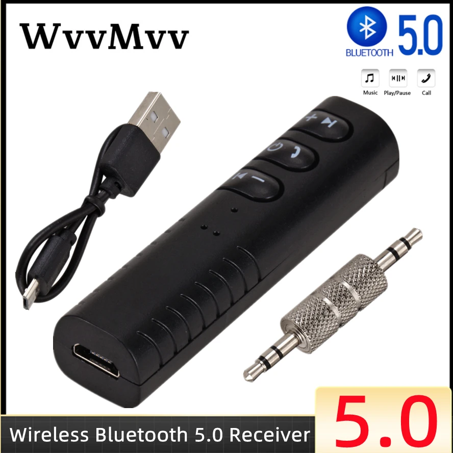 

Wireless Bluetooth-compatible 5.0 Receiver Adapter 3.5mm Jack Wireless Aux Receiver Adapter For car headphones PC Music MP3