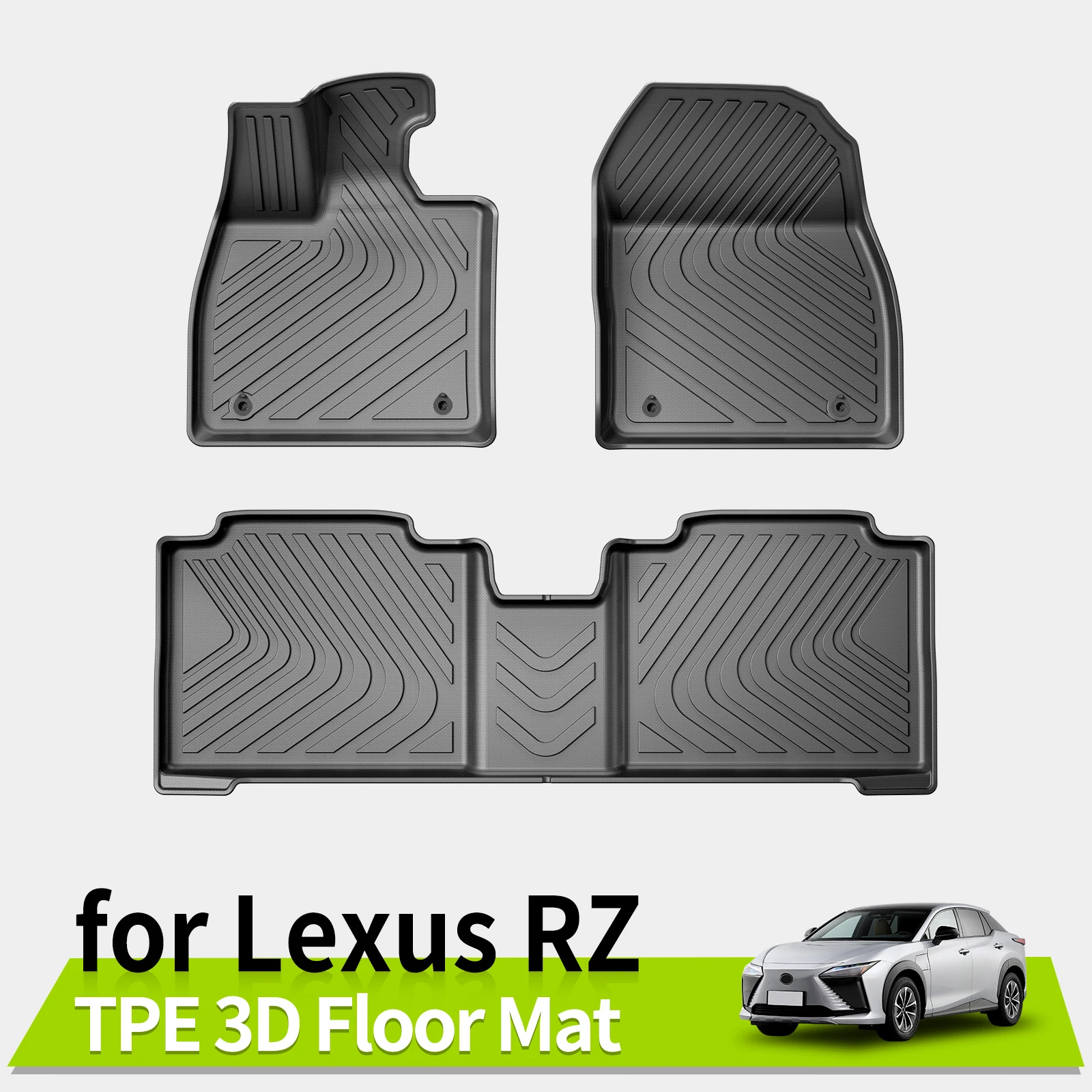 

3D Floor Mats for Lexus RZ 2023 2024 All-Weather Anti-Slip Waterproof Pads Accessories TPE Left Hand Driving