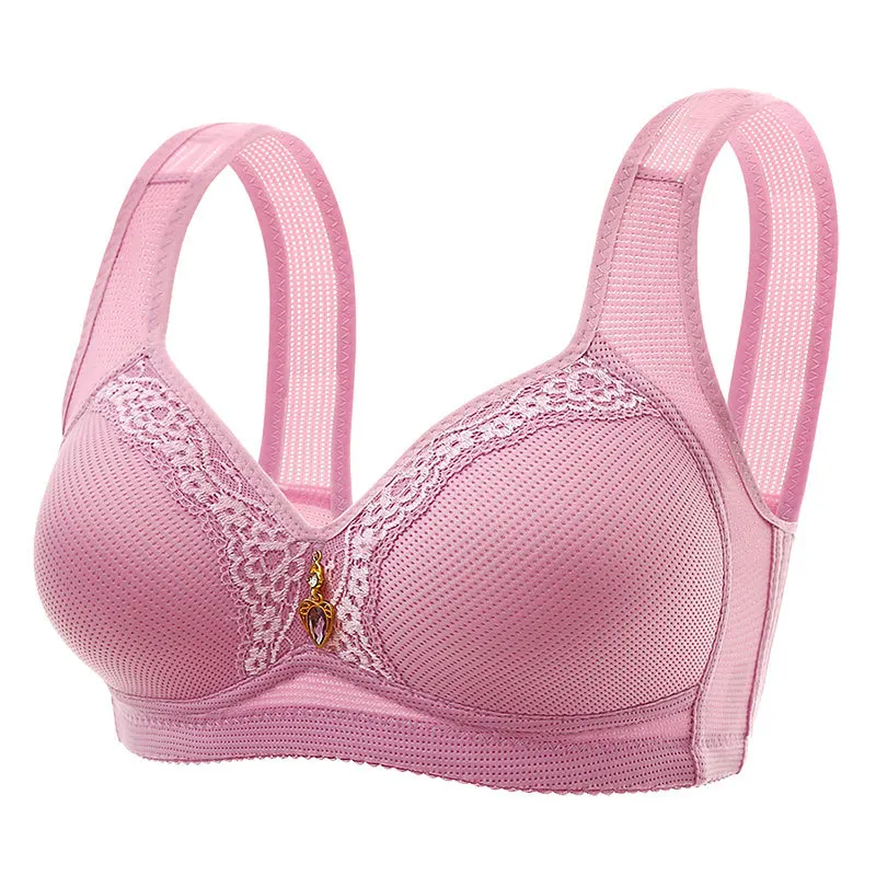 

Large Size Sexy Beautiful Back Breathable Comfortable No Steel Rings Ladies Underwear Bra Thin Mould Cup Gather Ladies Bra