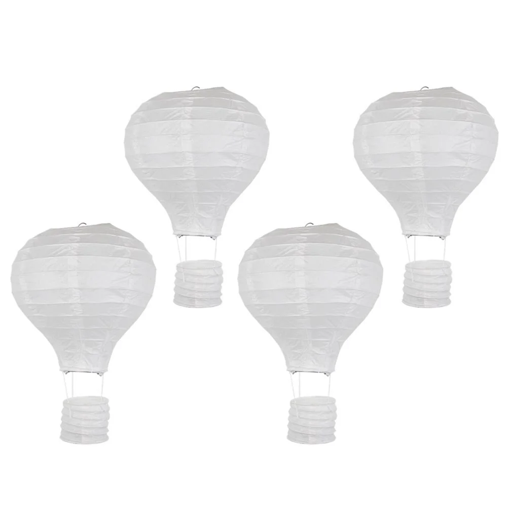 

Paper Lanterns Lantern Hanging Party White Hotair Diy Painting Outdoor Balloon Metallic Japanese Floating Decorations Chinese