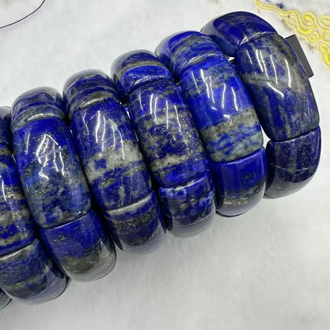 Специальное качество браслет из бусин лазурита ювелирный натурального