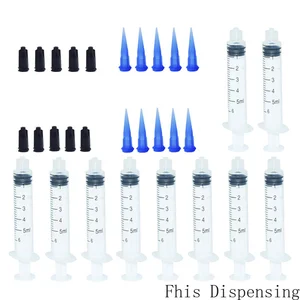 5ml 5cc Syringes 22G Dispensing Tips Caps Adhesives Glue Craft Hobby Pack of 5
