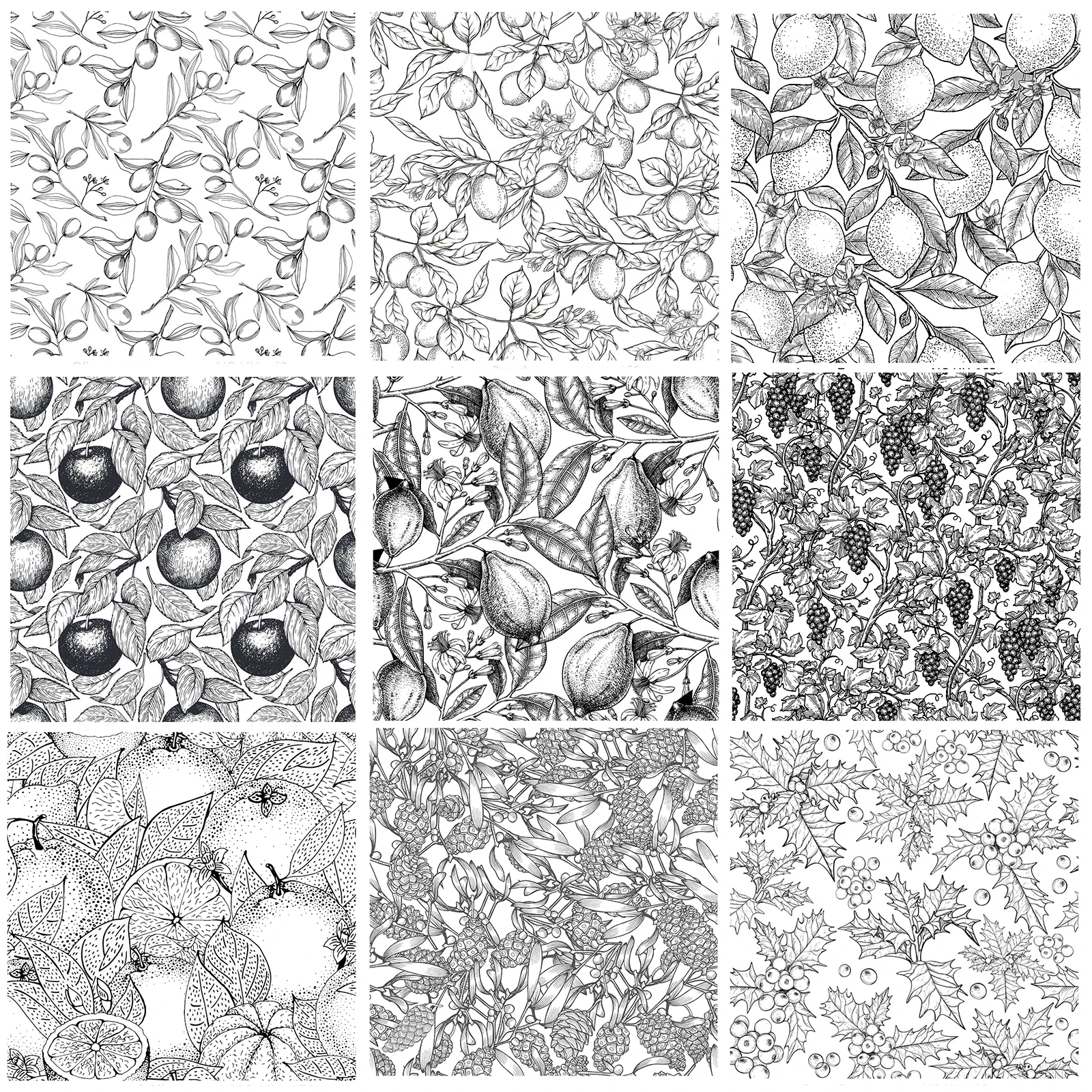 Прозрачные штампы с рисунком фруктов ягод цветов листьев для рукоделия
