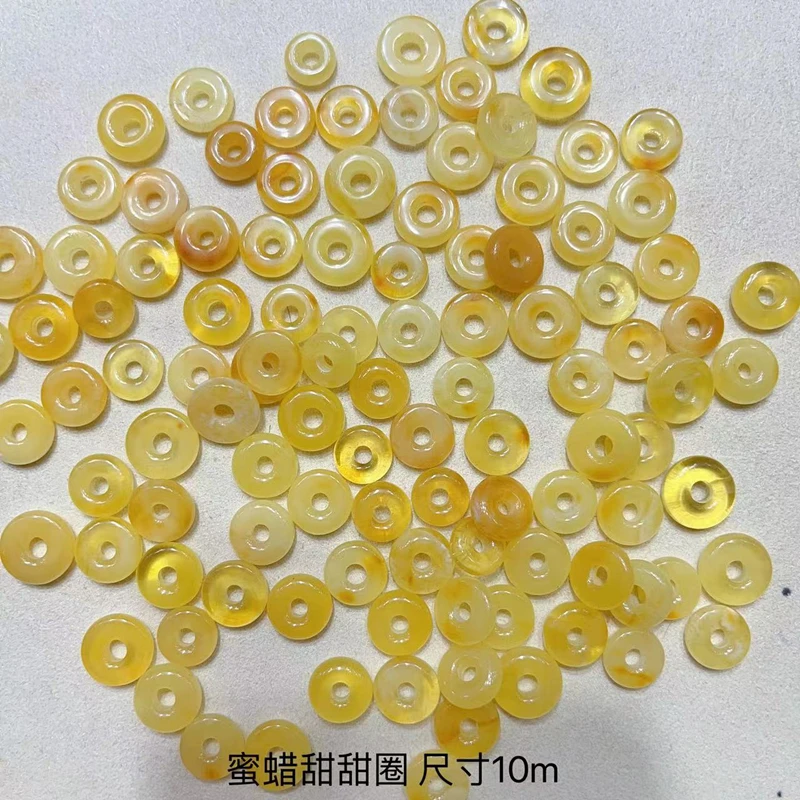 Natural Beeswax Donut Accessories DIY Bracelet Necklace Peace Buckle Lh23