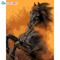 gatyztory diy pictures by number horse animals kits home decor painting by numbers drawing on canvas handpainted art gift