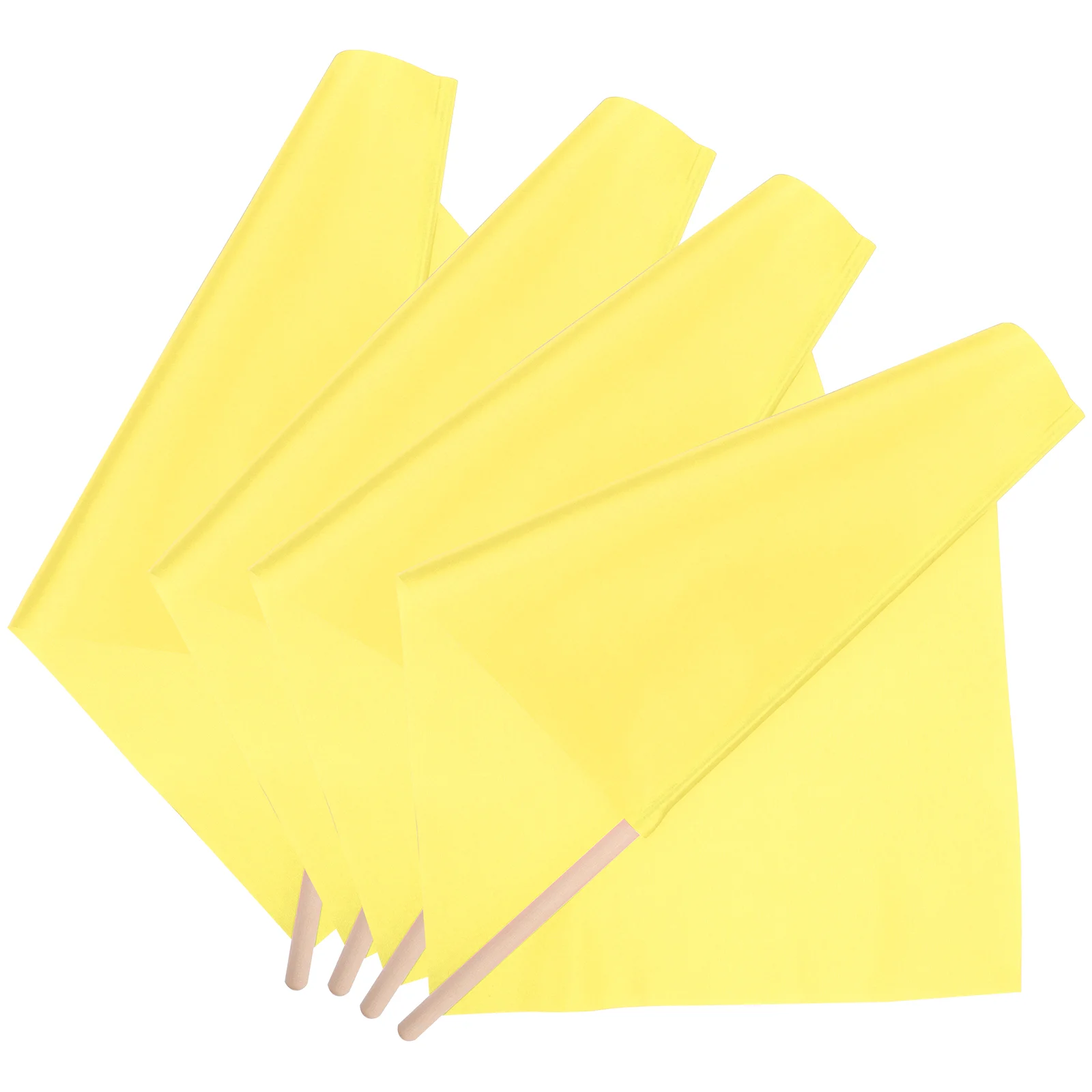 

4pcs Referee Flag Match Flags Competition Conducting Flags Handheld Signal Flag