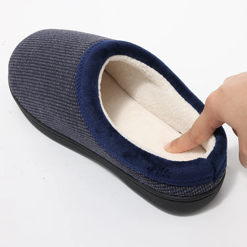 Зимние приятные для кожи хлопковые тапочки Smile Pop мужчин домашние теплые удобные