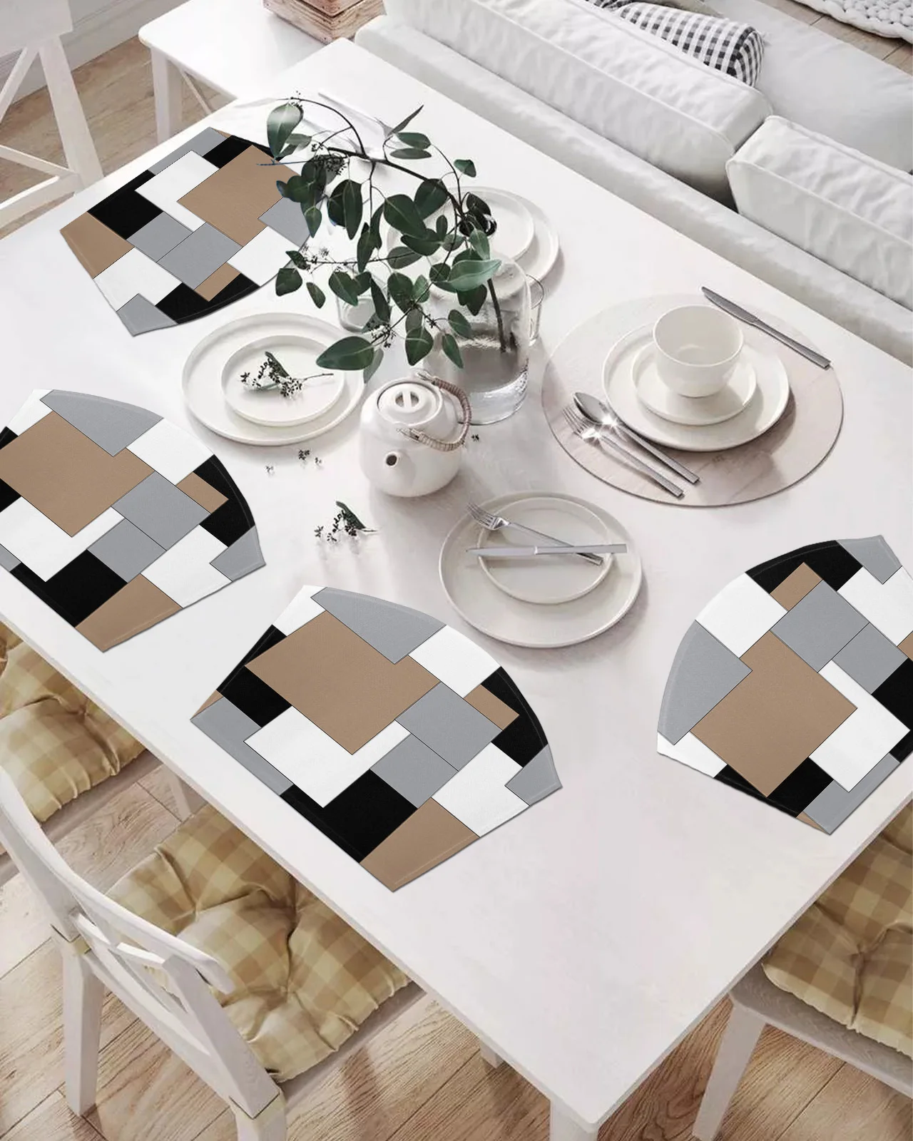 

2/4/6 шт., подставки под столовые коврики в форме веера