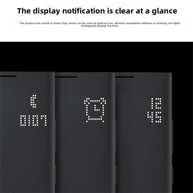 Фото Умный светодиодный чехол для Samsung GALAXY S21 S22 + S21 Plus S20 ультра-бумажник с откидной крышкой для телефона №2