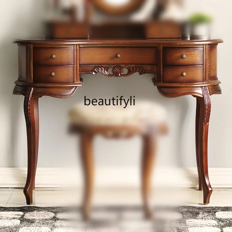 

CXH Storage European Style Makeup Table Simple Modern French Entry Lux Retro Furniture Classic