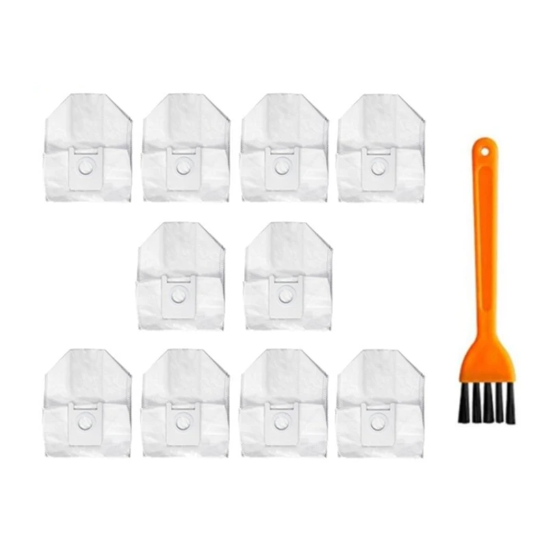 

10 Pcs Vacuum Bag With Brush,Replacement Dust Bags Collection Trash Bag For Xiaomi Roidmi EVE PLUS Vacuum Cleaner Parts