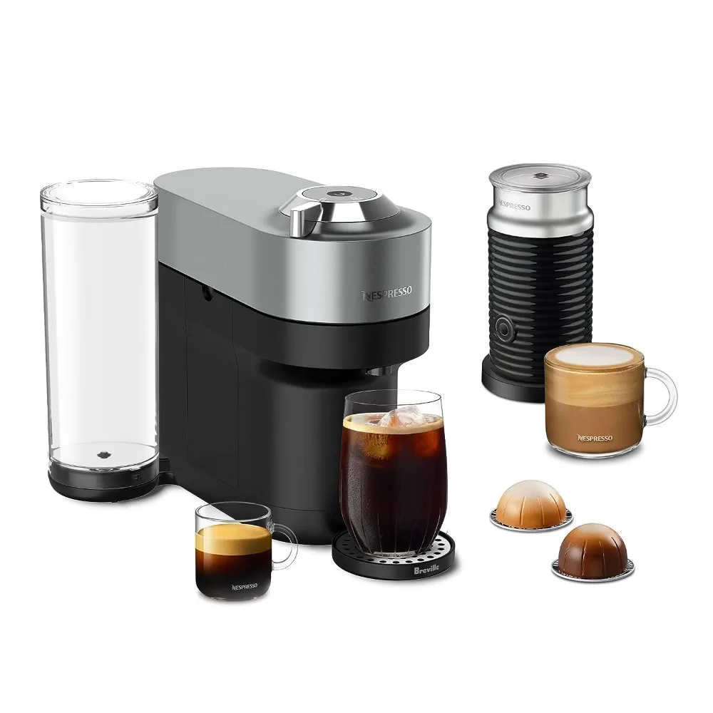 

Nespresso Vertuo Deluxe Coffee and Espresso Machine by Breville with Milk Frother, Titan Medium