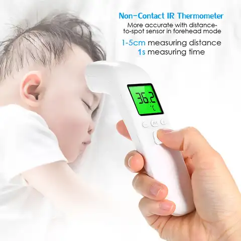 Детский инфракрасный термометр для лба, ушей, цифровой ЖК-дисплей для измерения тела, Детский термометр для взрослых, безопасный и надежный