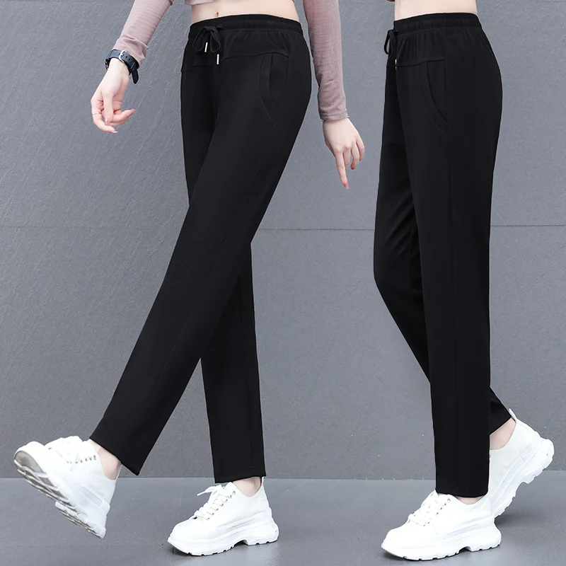 Женские Повседневные Спортивные Брюки С Высокой Талией Весенне-осенние Удобные