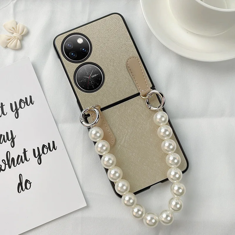 

For Huawei P50 Pocket Case for Huawei Mate V Case Pearl Bracelet