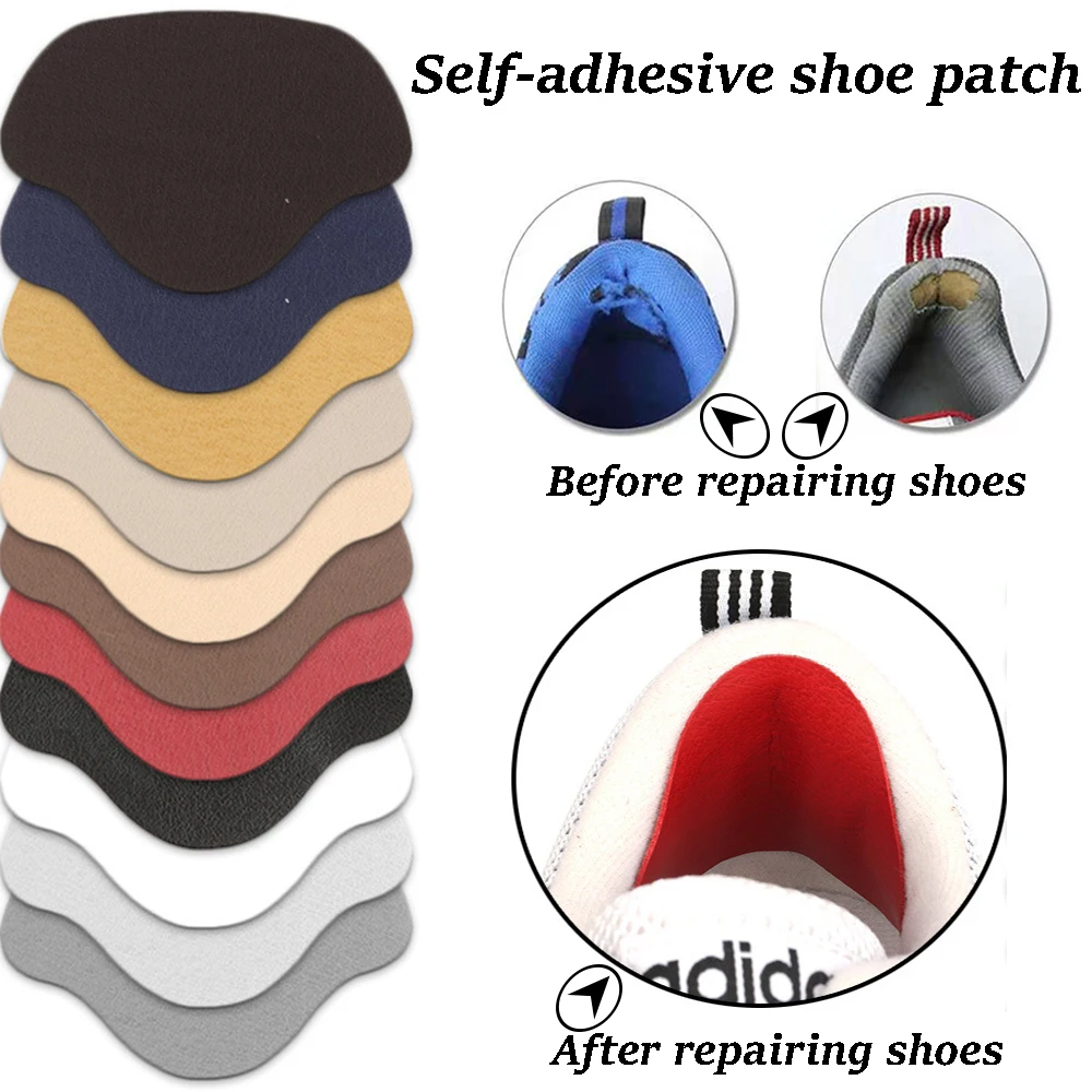 2 Pairs Sneakers Insoles Heel Repair Subsidy Viscose Shoe Hole Shoemaker Stickers for Shoes Sports Lining Sticky Heel Anti-Wear
