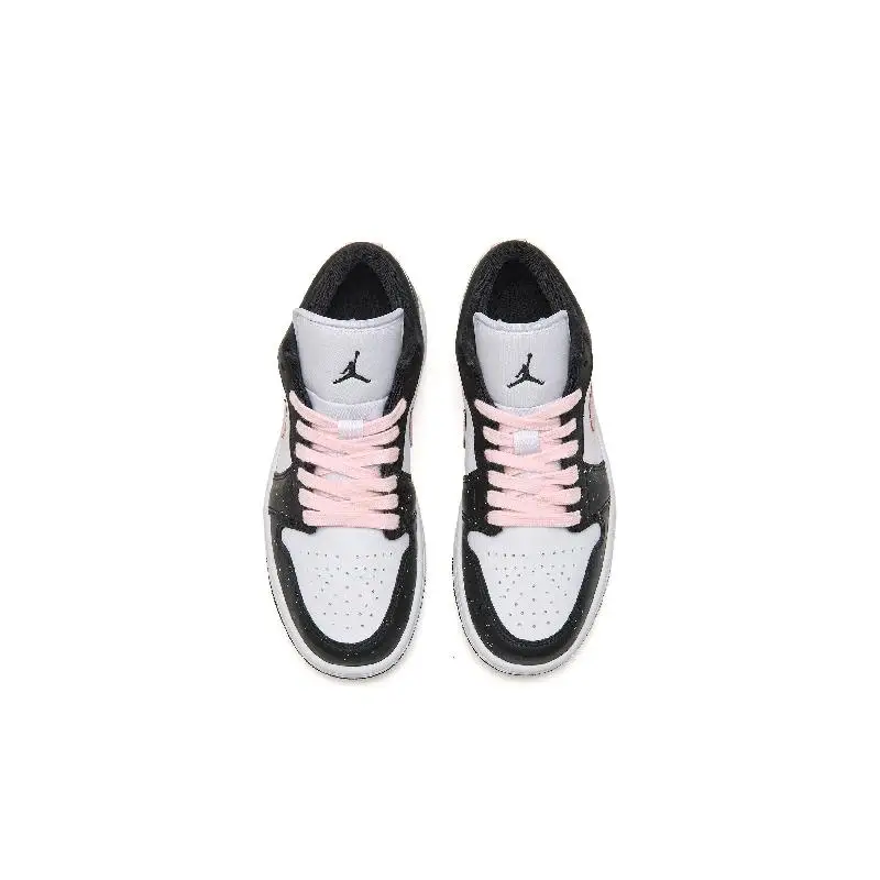 【Настроить】Винтажные баскетбольные кроссовки Air Jordan 1 унисекс розовые средней