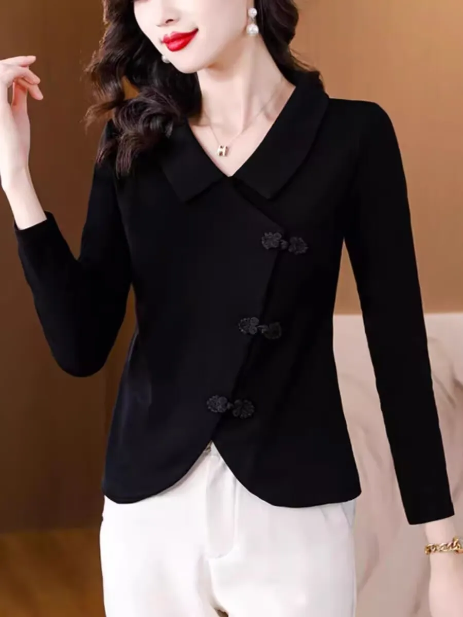 2025 элегантная женская блузка во французском стиле на весну и лето кардиган топы