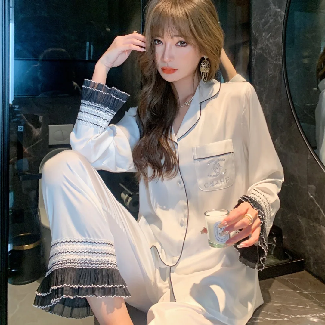 Пижамный комплект Daeyard Женский роскошная стильная одежда для сна кружевные брюки