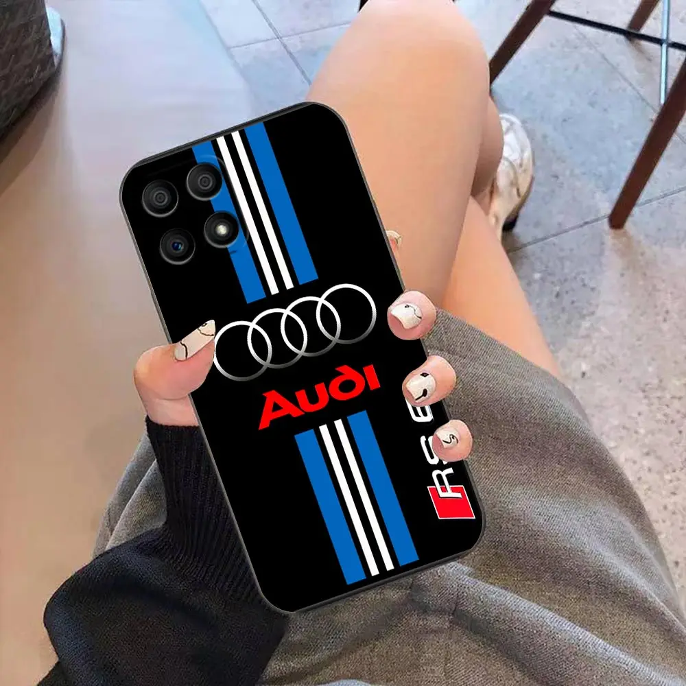 Case For Huawei Honor X40 X30 X20 X10 X9 X9A X8 X7 5G V40 V30 V20 V10 V9 Magic 3 4 Pro Case Funda Shell Luxury Sports Car A-Audi