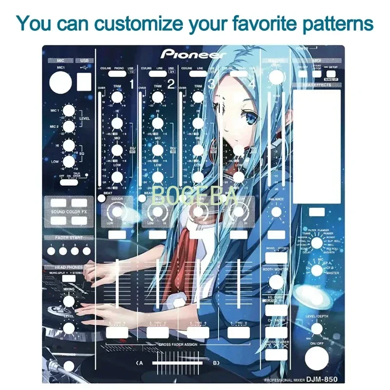 DJM-850 DJ Консоль Кожа Микшер Панель Пленка Цветная Защитная Узор Настраиваемый