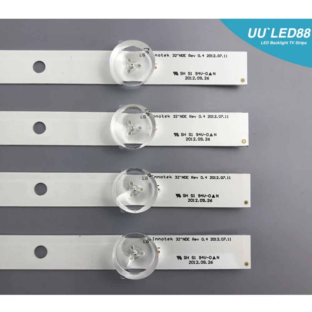 

New 4 PCS*7LEDs 630mm LED Backlight Strip for 32LS3450 32LS315H LG innotek 32" NDE Array-0.1-7LED-REV0.2 REV0.4 331537502