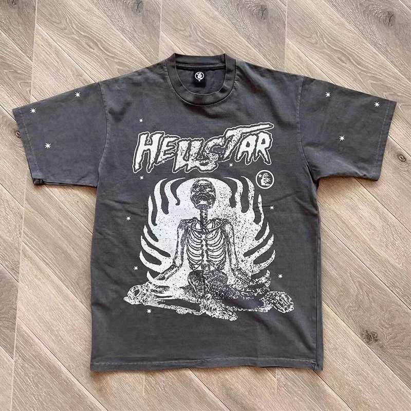 

Hellstar Spring And Summer New Fashionable Clothes High Street Trend Pattern Men Women Short-Sleeved T-Shirts