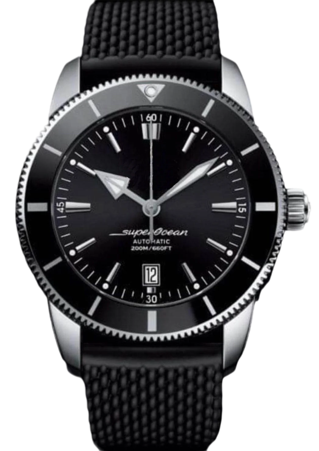 

Men Black Automatic Mechanical Watch Rubber