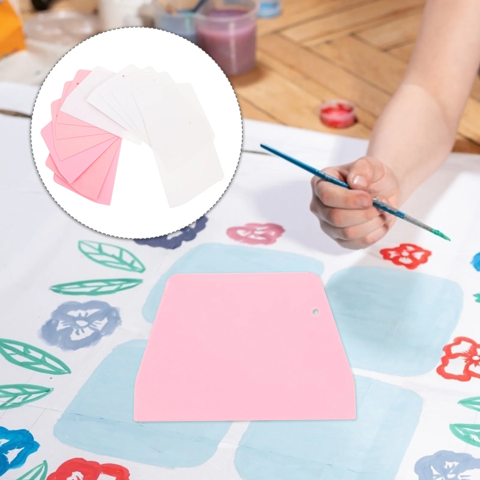 

12Pcs Reusable Plastic Spreaders for Painting Premium Plastic Scrapers for Drawing