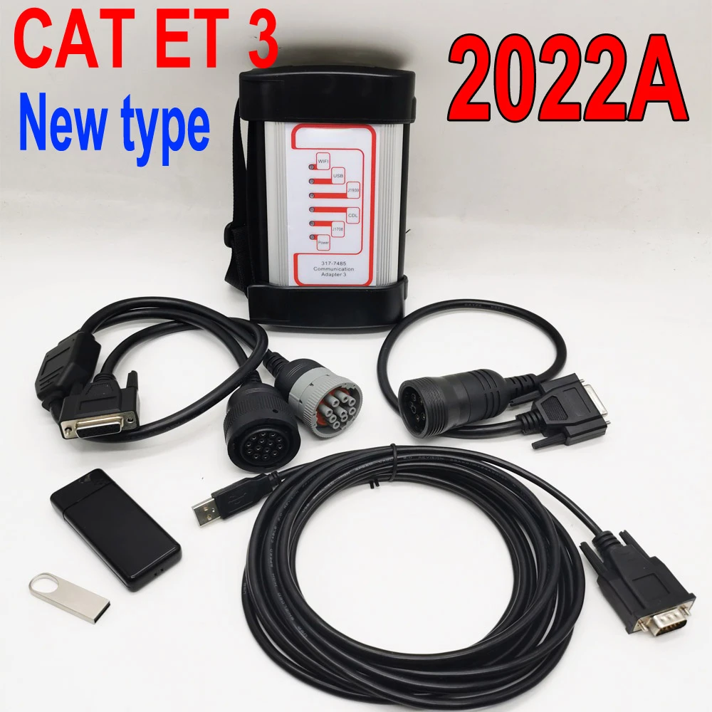 New CAT ET4 2022A Wireless Adapter III Truck Diagnostic tool CAT3 Communication Connection WIFI version ET3 Heavy Duty Scanner