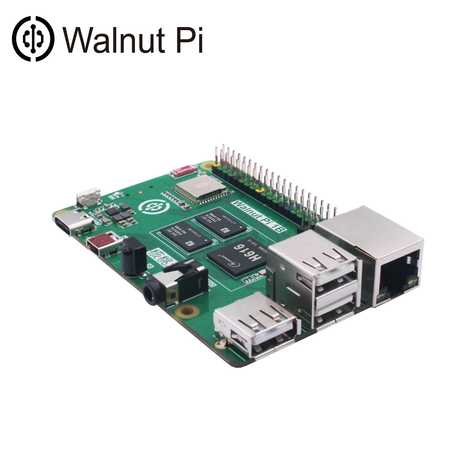 Walnut Pi 1B 1 ГБ ОЗУ DDR3 Allwinner H616 WiFi Bluetooth Мини-ПК Макетная плата SBC Одноплатный компьютер