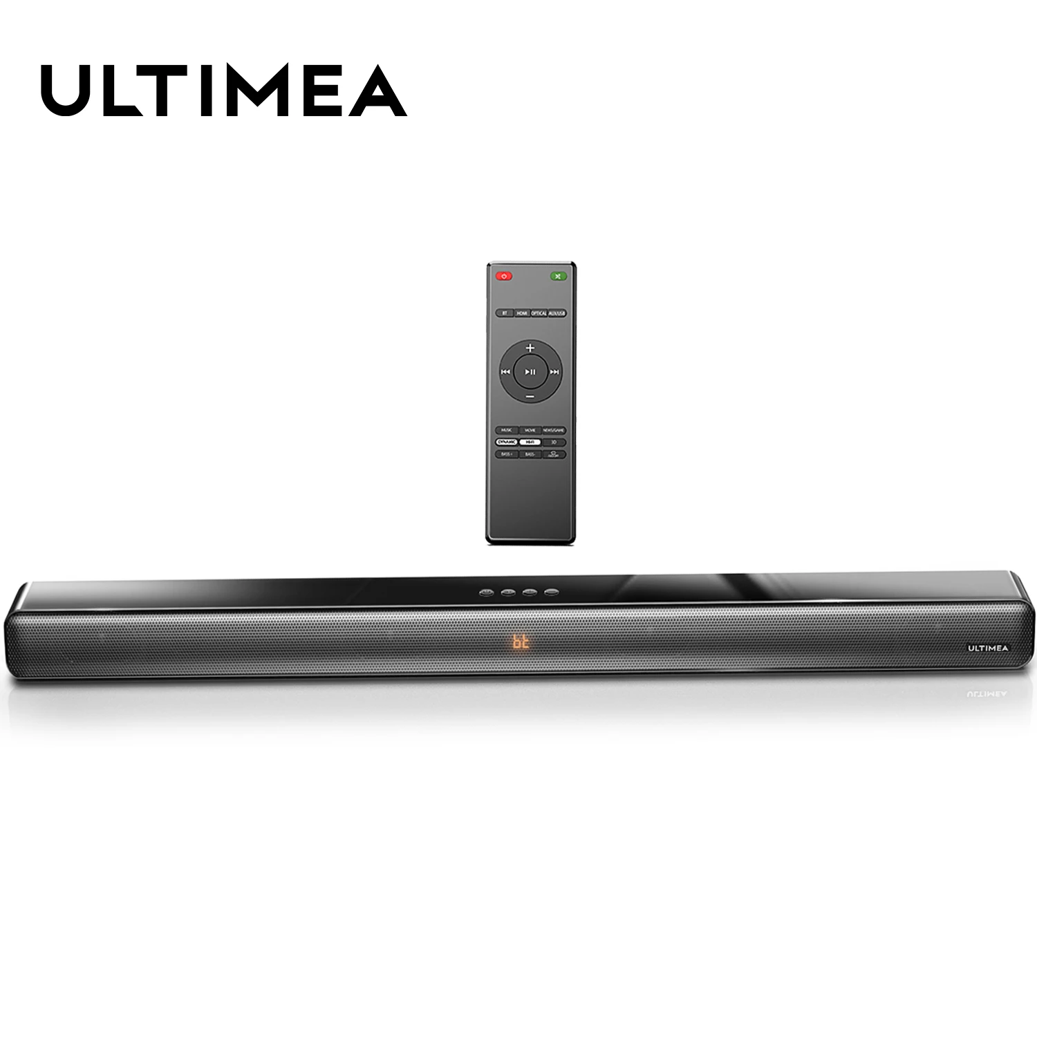 

ULTIMEA 100W TV Sound Bar Wired&Wireless Bluetooth Home 9 EQs/Deep Bass/CEC Remote/3D Surround SoundBar PC Theater TV Speaker