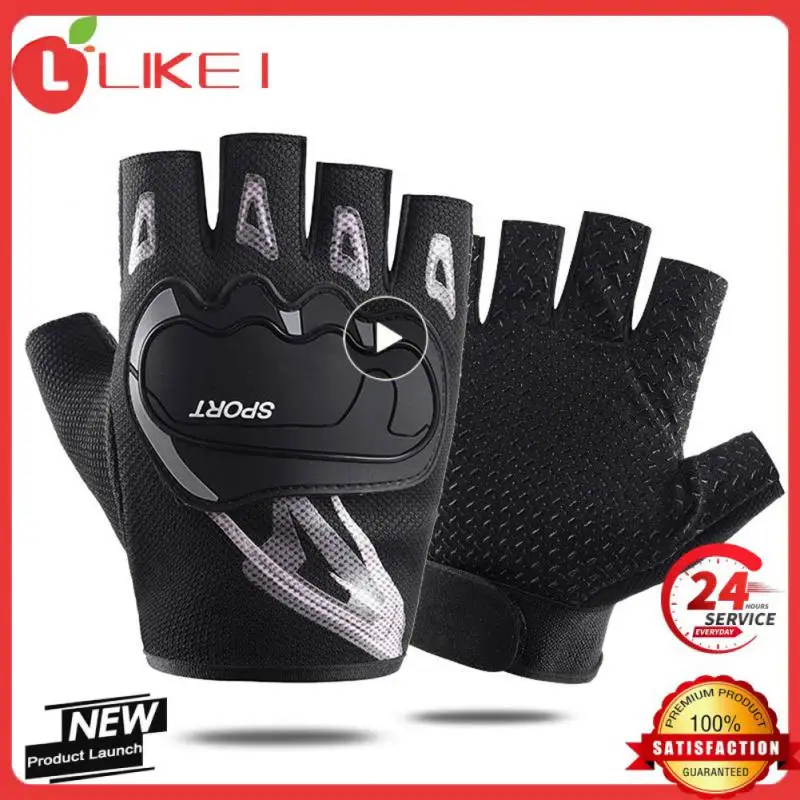 

Перчатки с открытыми пальцами мужские, дышащие велосипедные перчатки для бега, Нескользящие толстые ажурные нейлоновые сетчатые, для верховой езды, 1-10 шт.