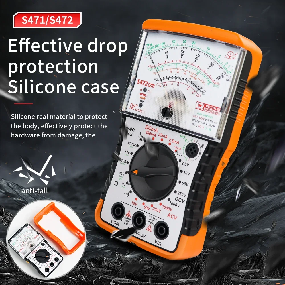 ANJTY S472 аналоговый указатель-мультиметр 1000 В тестер напряжения