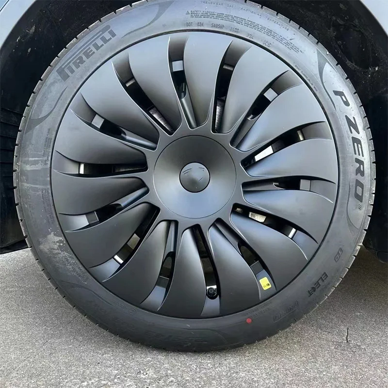 Фото Комплект из 4 колпаков на колеса в стиле Cyclone II для Tesla Model Y (старая модель), 19 дюймов, высококачественная замена, полная защита диска, аксессуар №2