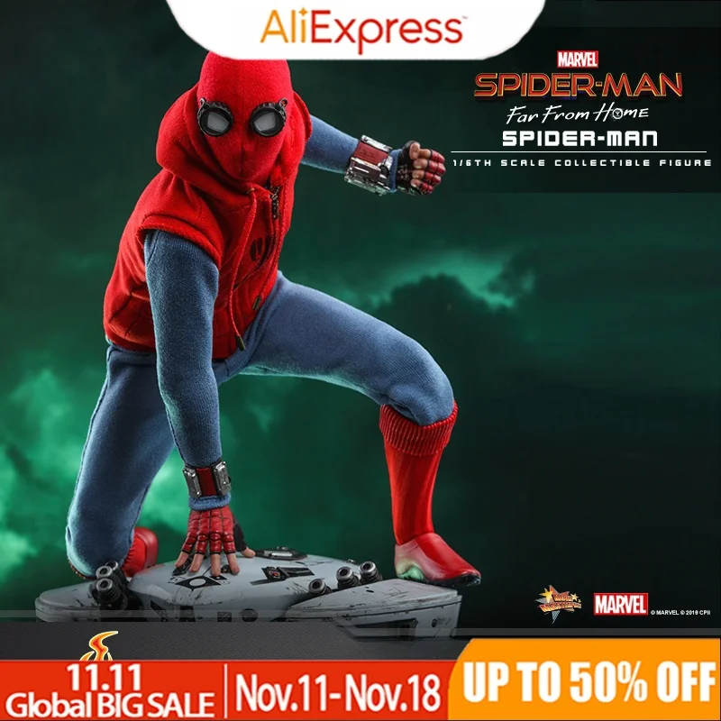 Горячие игрушки Человек-паук самодельный костюм версия масштаба 1:6 ручная