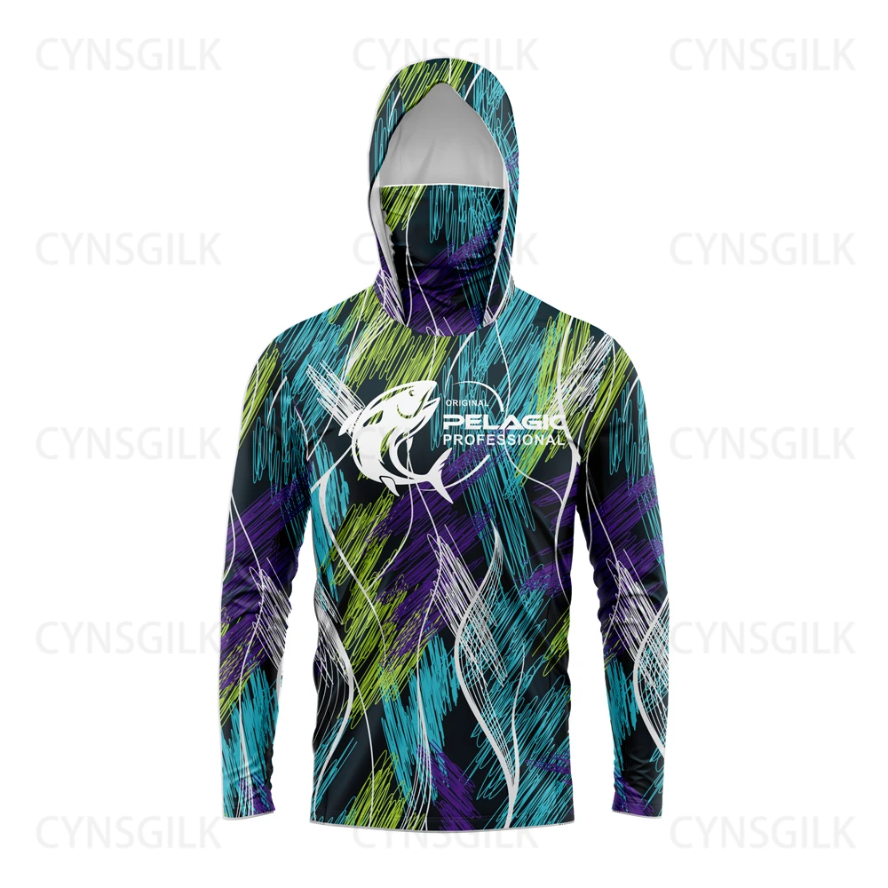 Оригинальная профессиональная pelagic женская и мужская рубашка с капюшоном для
