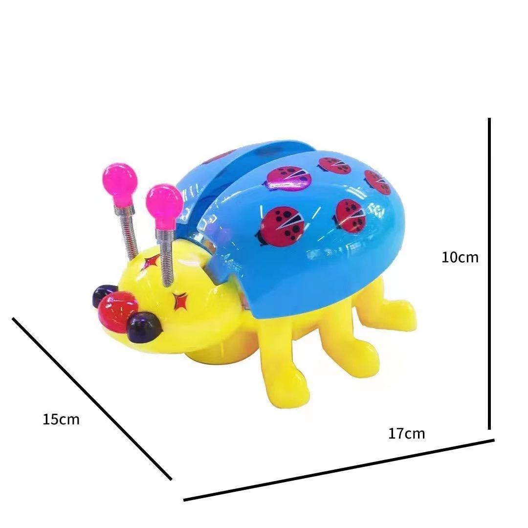 Милая электрическая игрушка Божья коровка детская для ходьбы в виде насекомых