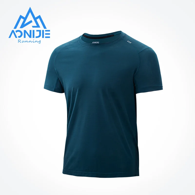 AONIJIE FM5125 Men Male Sports Quick Drying T-shirt Short Sleeve Breathable Tees Tops Summer For Outdoor Running Gym Daily