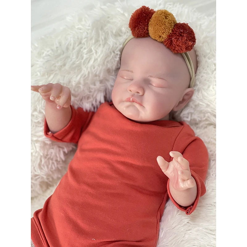 

Кукла реборн NPK для новорожденных, 19 дюймов, август, ручная работа, 3D Кожа, высшее качество, коллекционная Художественная кукла
